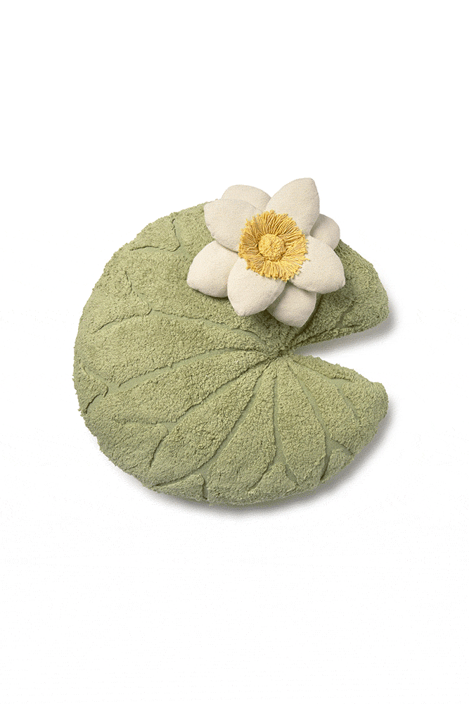 Water Lily Pad Floor Cushion with Removable Flower