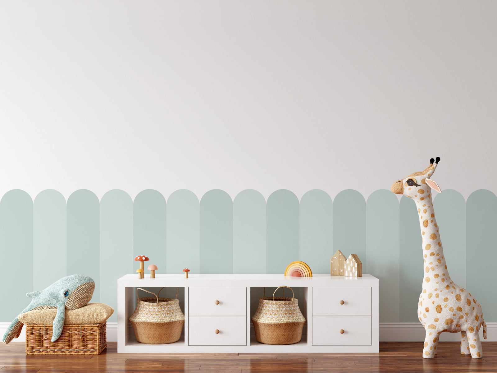 Scalloped Molding Wall Decal Panels