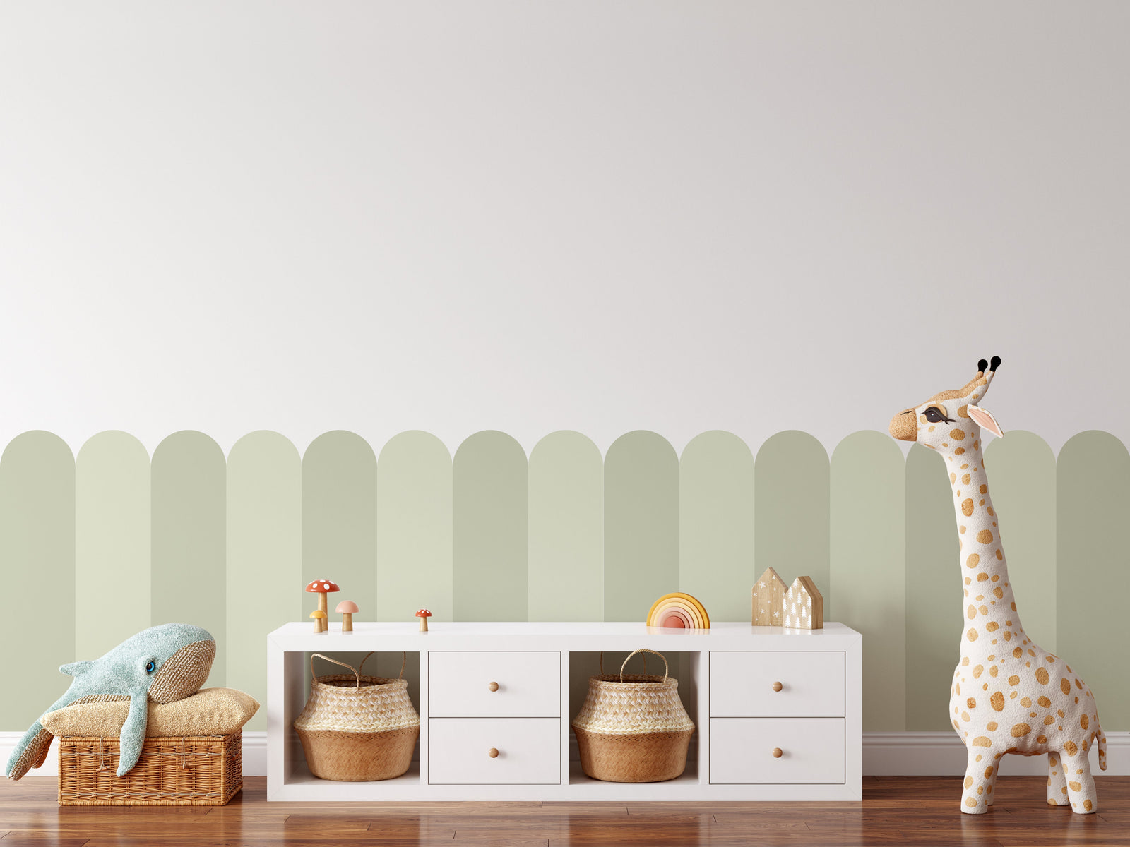 Scalloped Molding Wall Decal Panels