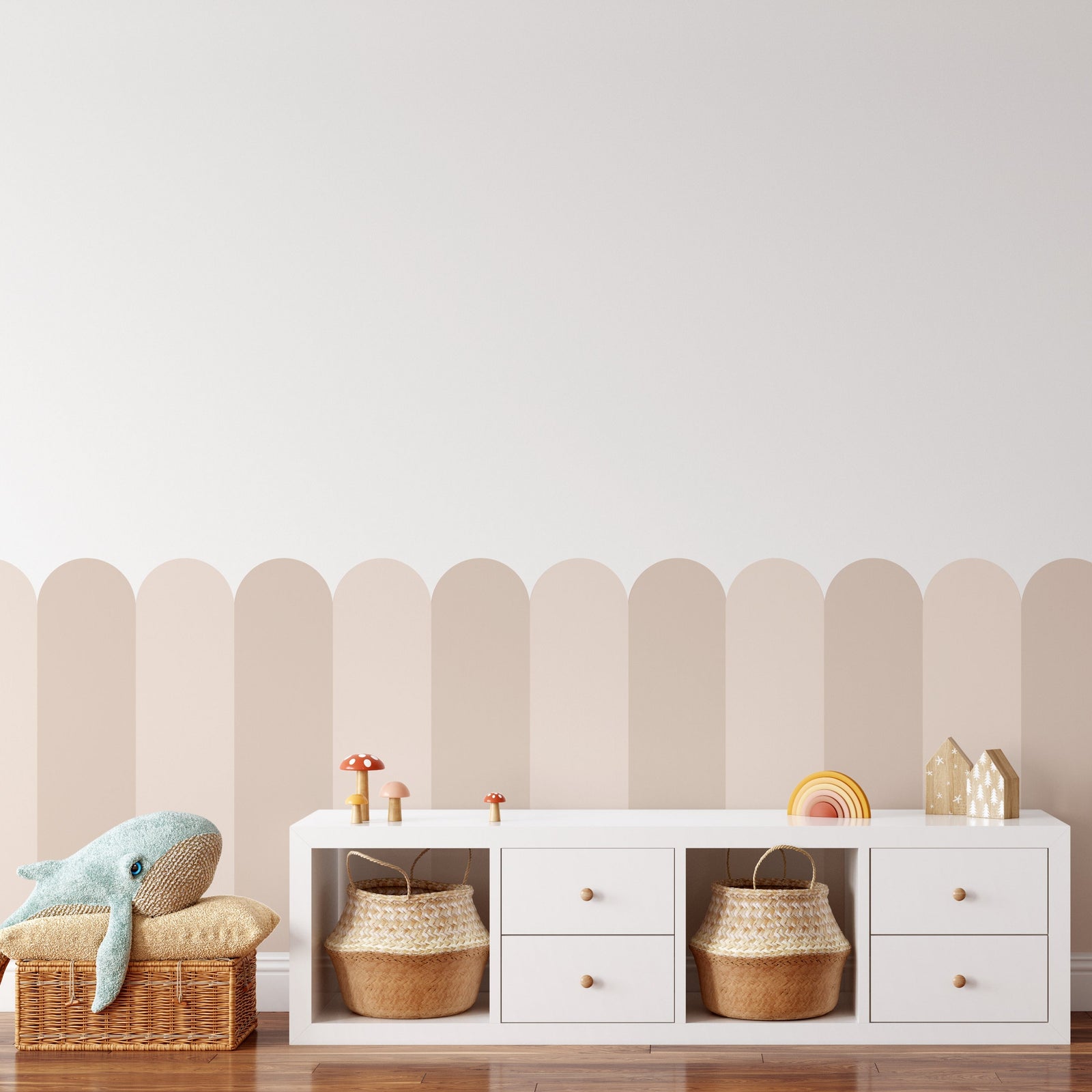 Scalloped Molding Wall Decal Panels