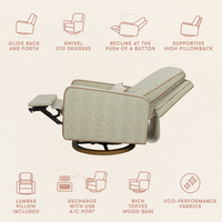 Sigi Electronic Recliner and Glider with USB Port by Nate Berkus