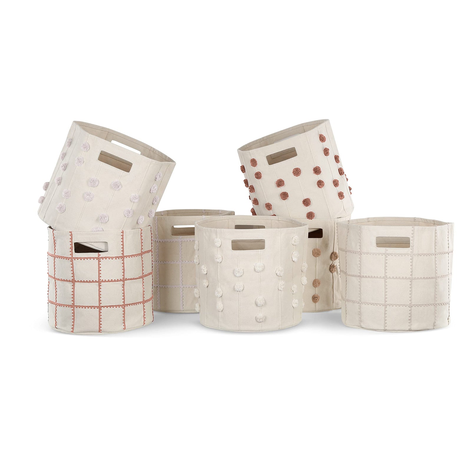Lace Mesh Storage Basket - Ivory