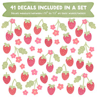 Strawberry Picnic Fabric Wall Decals