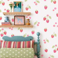 Strawberry Picnic Fabric Wall Decals