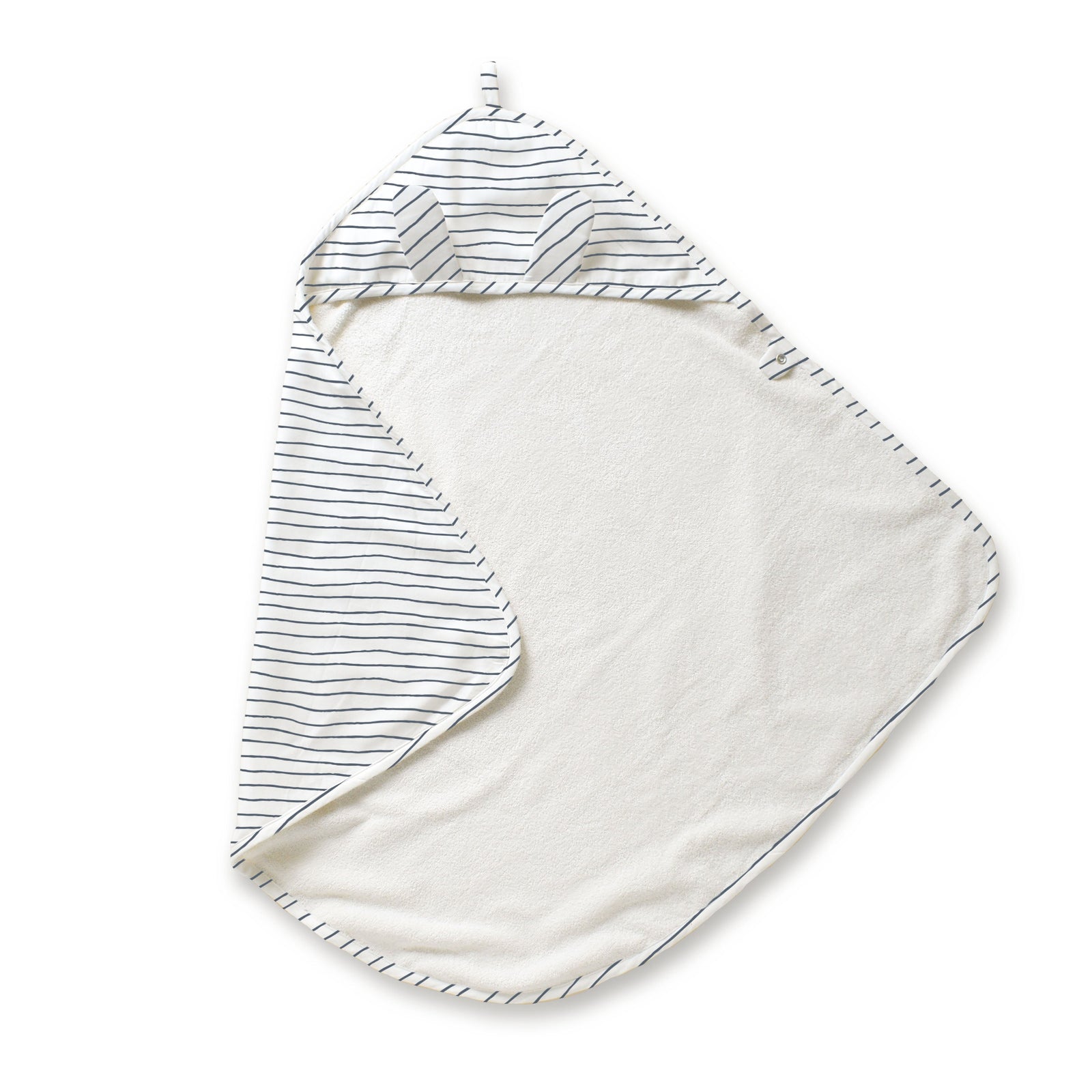 Navy Stripes Organic Baby Towel