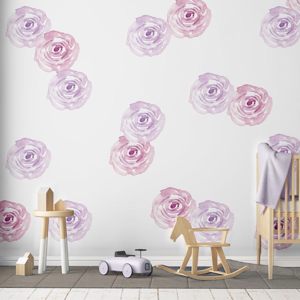 Sunset Flower Wall Decals