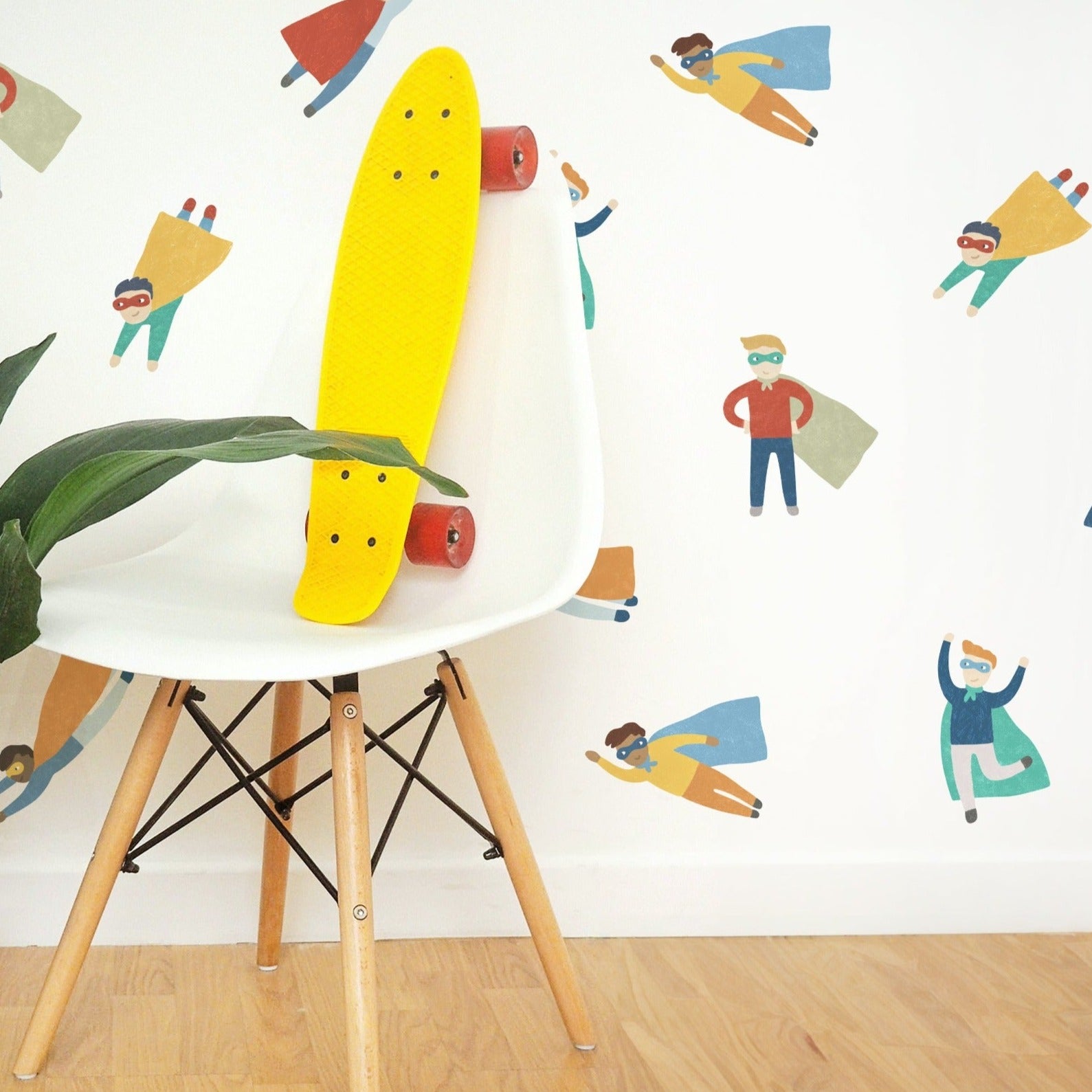 Boy Superhero Fabric Wall Decals