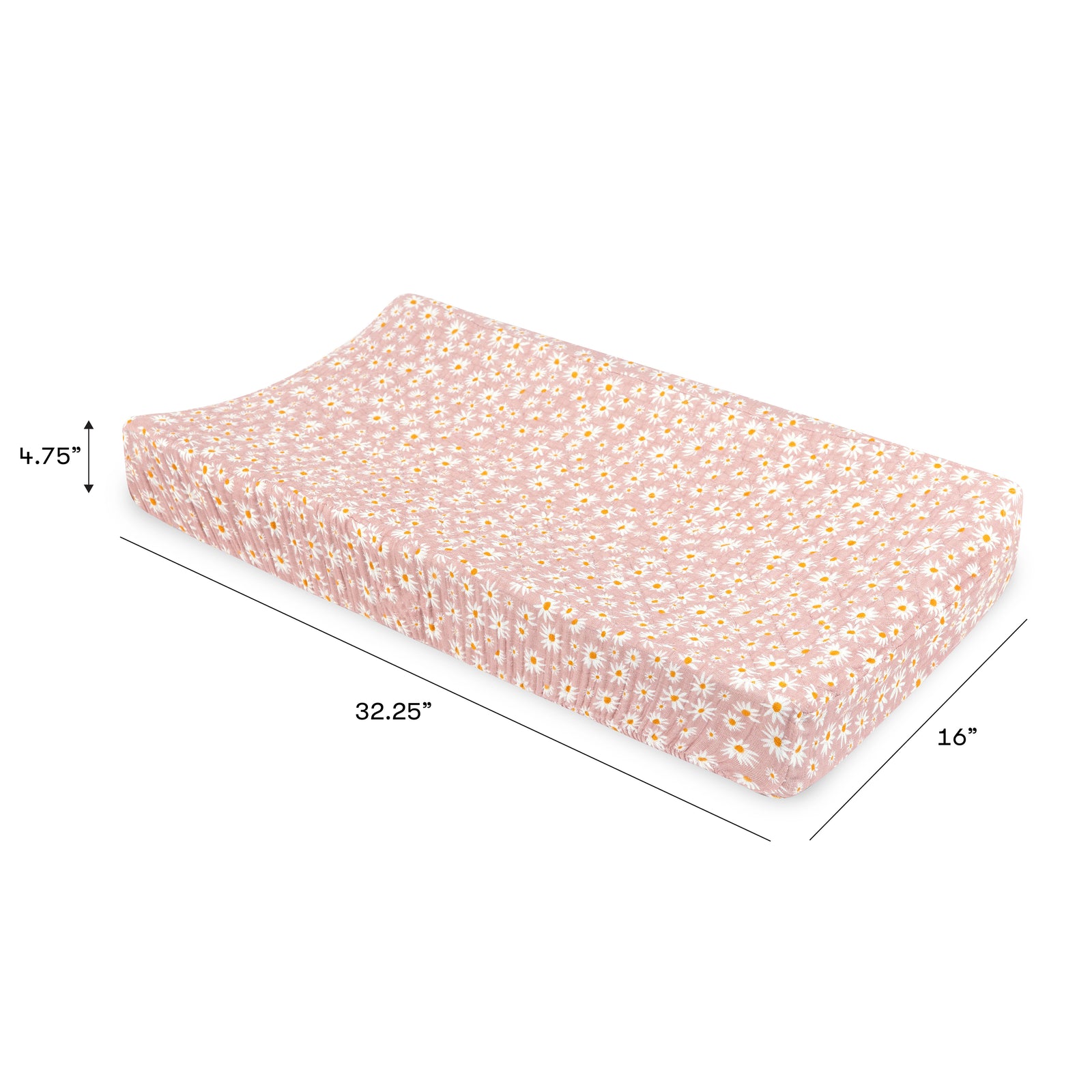 Babyletto Quilted Changing Pad Cover in GOTS Certified Organic Muslin Cotton