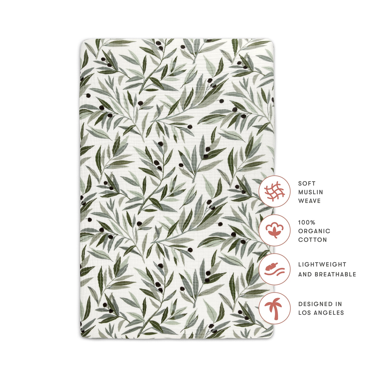 Babyletto Mini Crib Sheet in GOTS Certified Organic Muslin Cotton