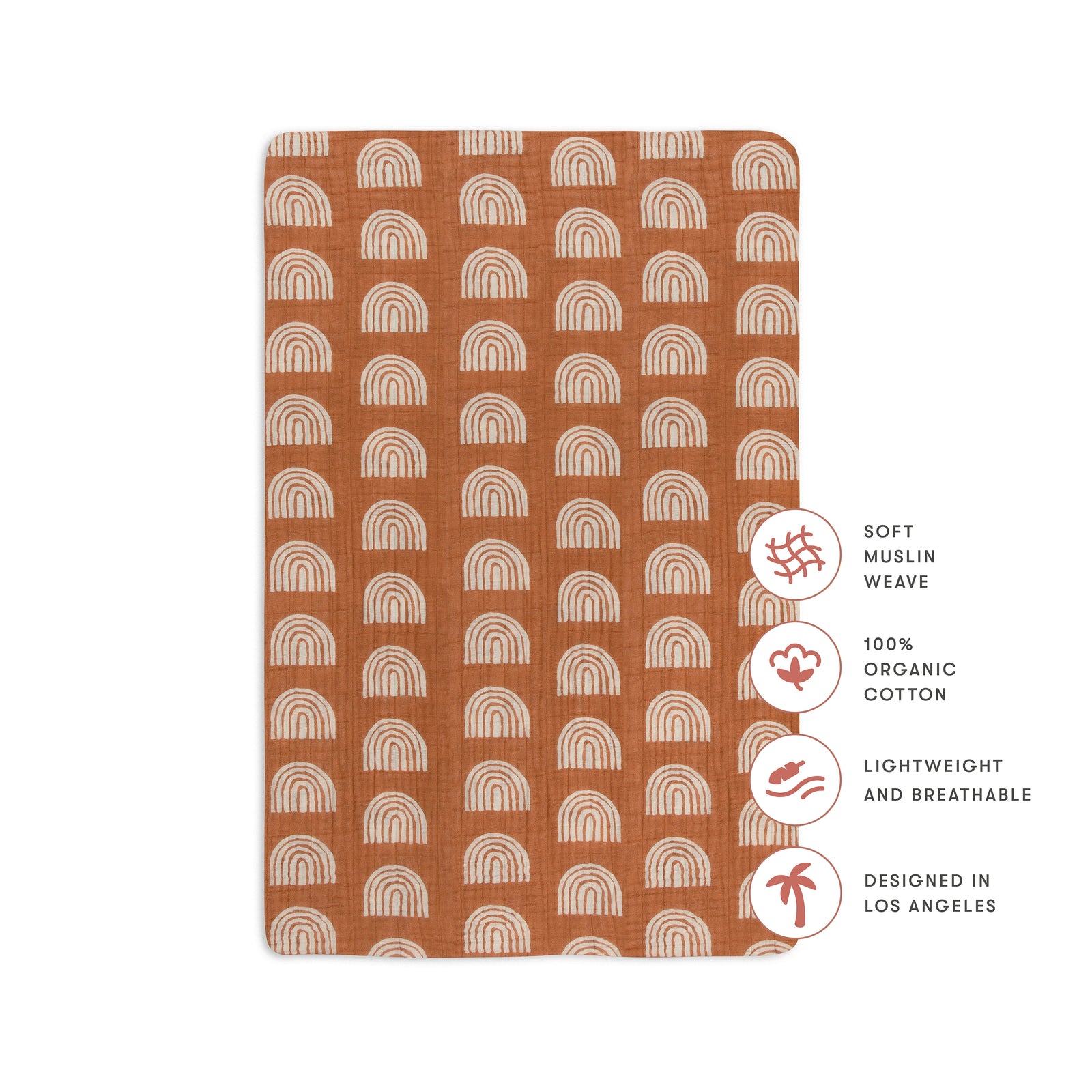 Babyletto Mini Crib Sheet in GOTS Certified Organic Muslin Cotton