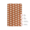 Terracotta Rainbow Mini Crib Sheet in GOTS Certified Organic Muslin Cotton