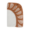 Terracotta Rainbow Quilted Changing Pad Cover in GOTS Certified Organic Muslin Cotton