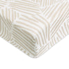 Oat Stripe Crib Sheet in GOTS-Certified Organic Muslin Cotton