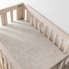 Oat Stripe Mini Crib Sheet in GOTS Certified Organic Muslin Cotton