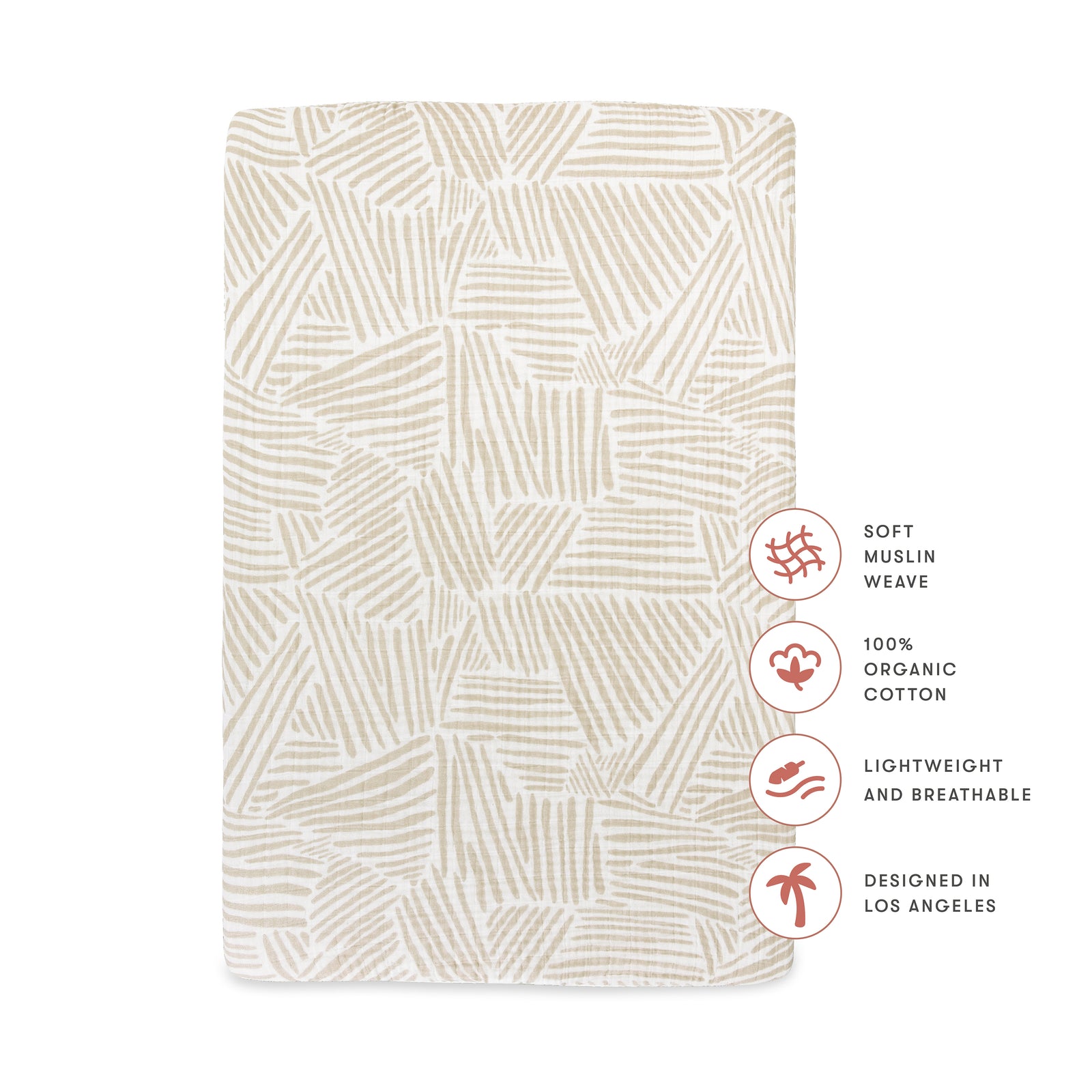 Babyletto Mini Crib Sheet in GOTS Certified Organic Muslin Cotton