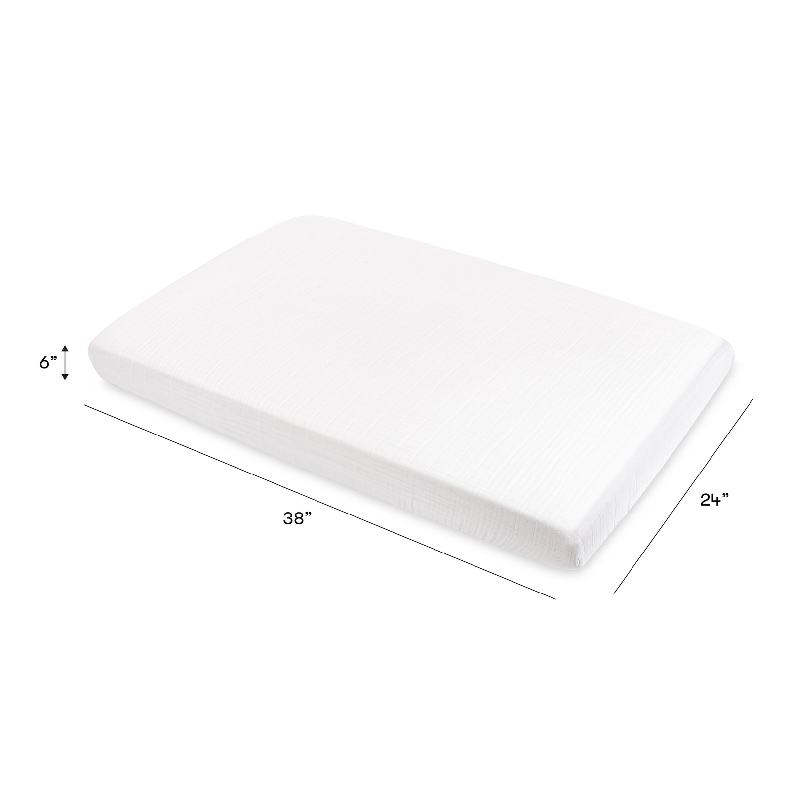 Babyletto Mini Crib Sheet in GOTS Certified Organic Muslin Cotton