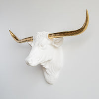Faux Texas Longhorn Sculpture