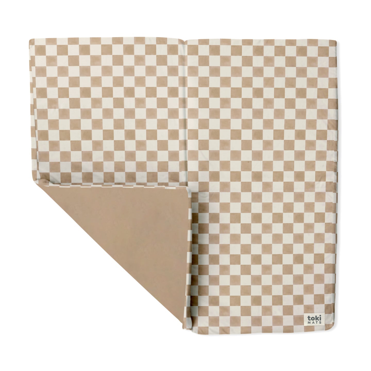 Toki Kids x Project Nursery Checker Padded Play Mat - Toffee