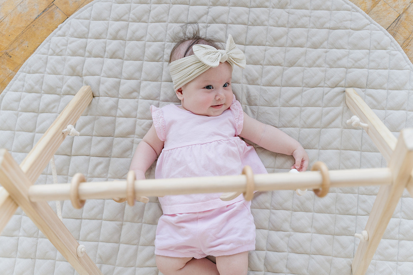 Round Linen Baby Play Mat