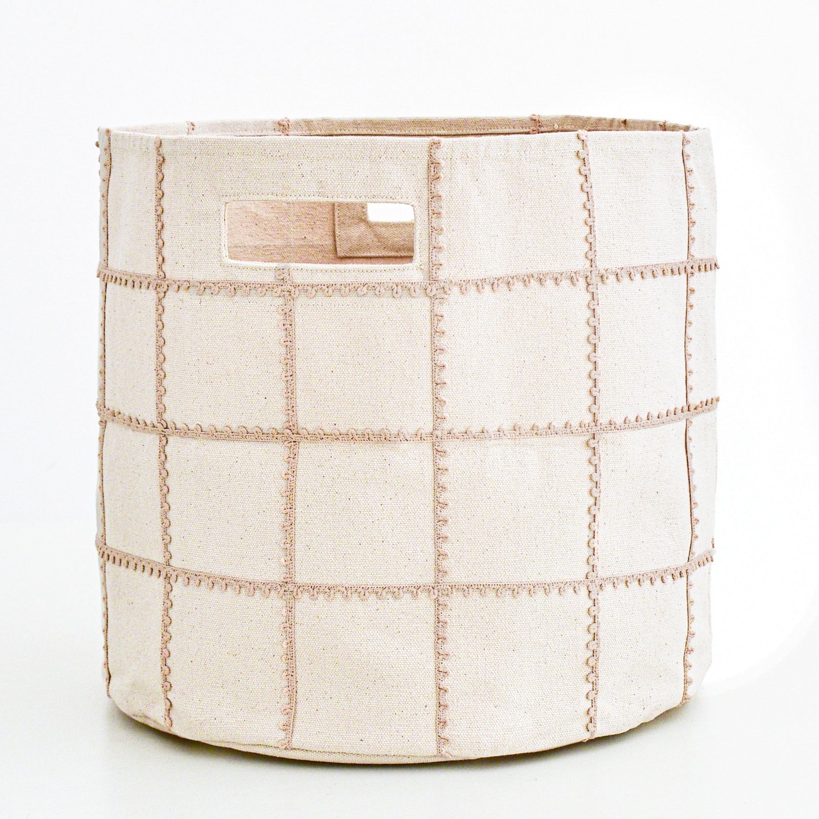 Lace Mesh Storage Basket - Taupe