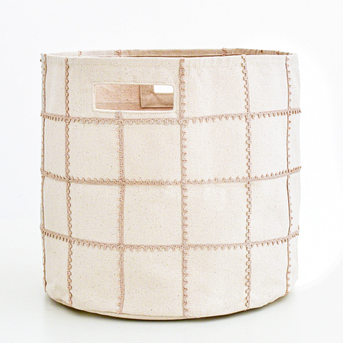 Lace Mesh Storage Basket - Taupe