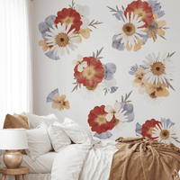 Pressed Floral Cluster Wall Decals