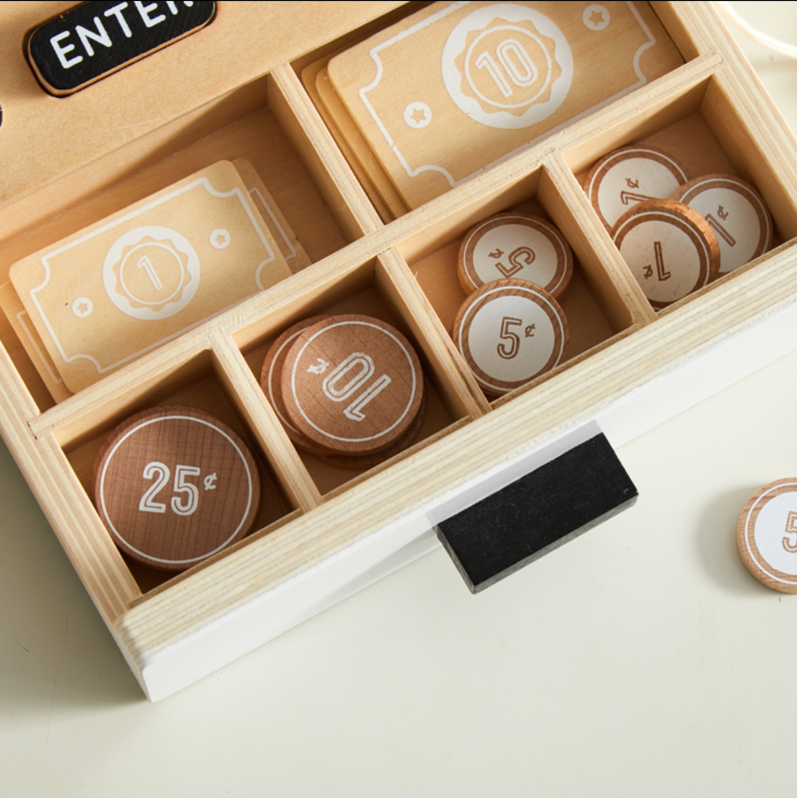 Wooden Toy Cash Register Set