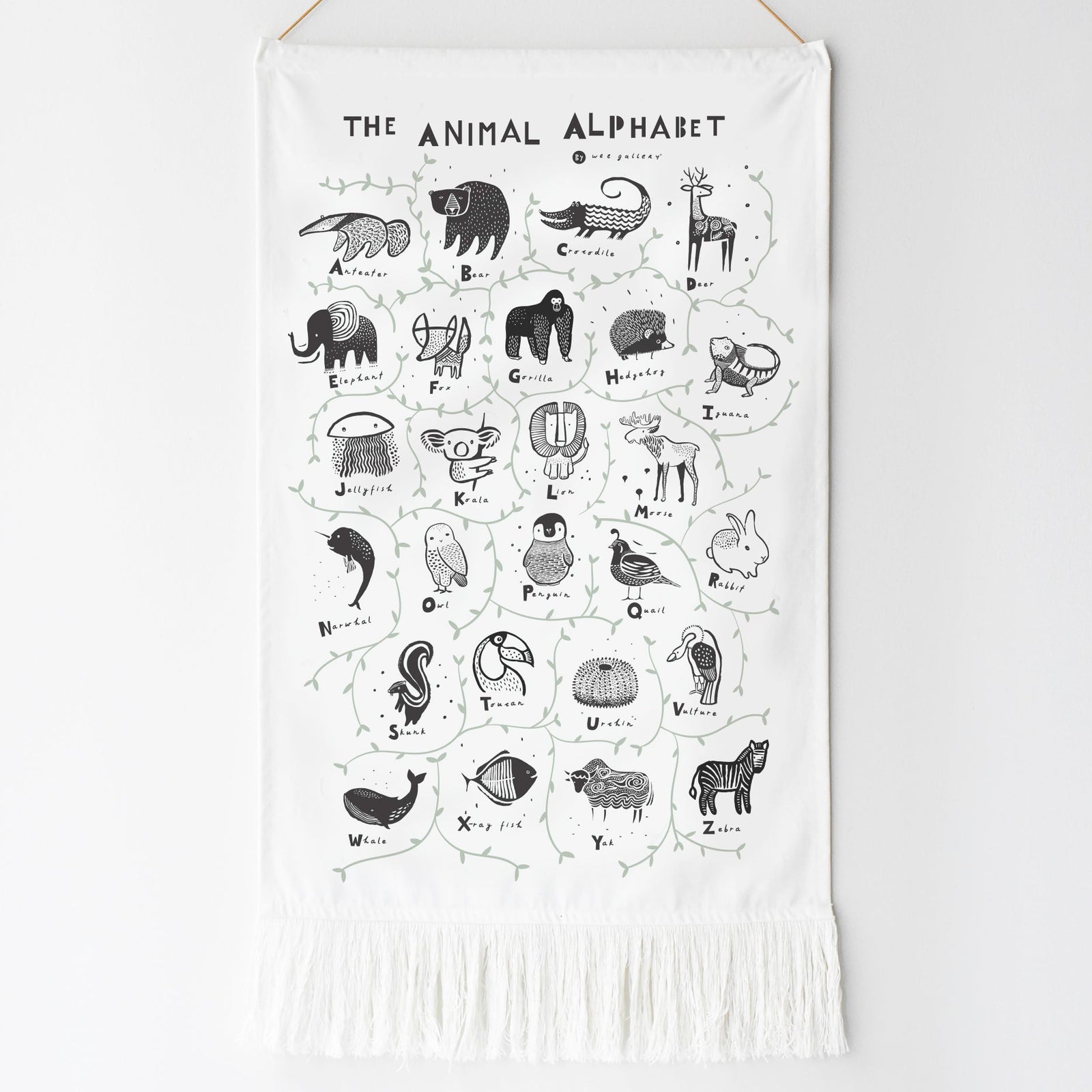Animal Alphabet Wall Tapestry