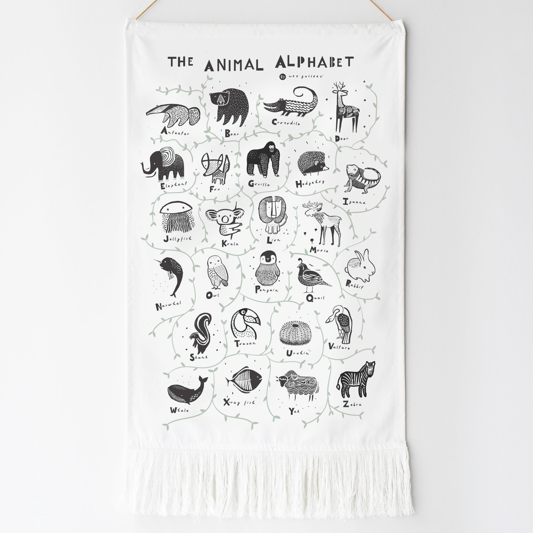 Animal Alphabet Wall Tapestry