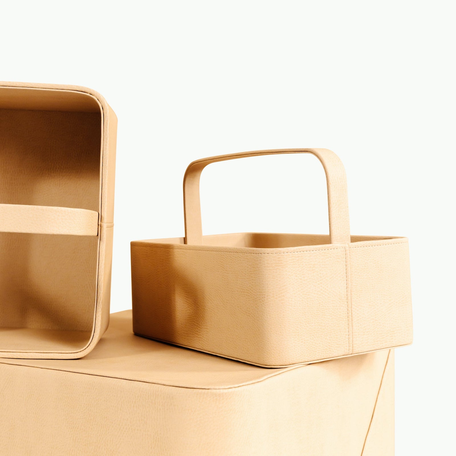 Small Vegan Leather Storage Caddy
