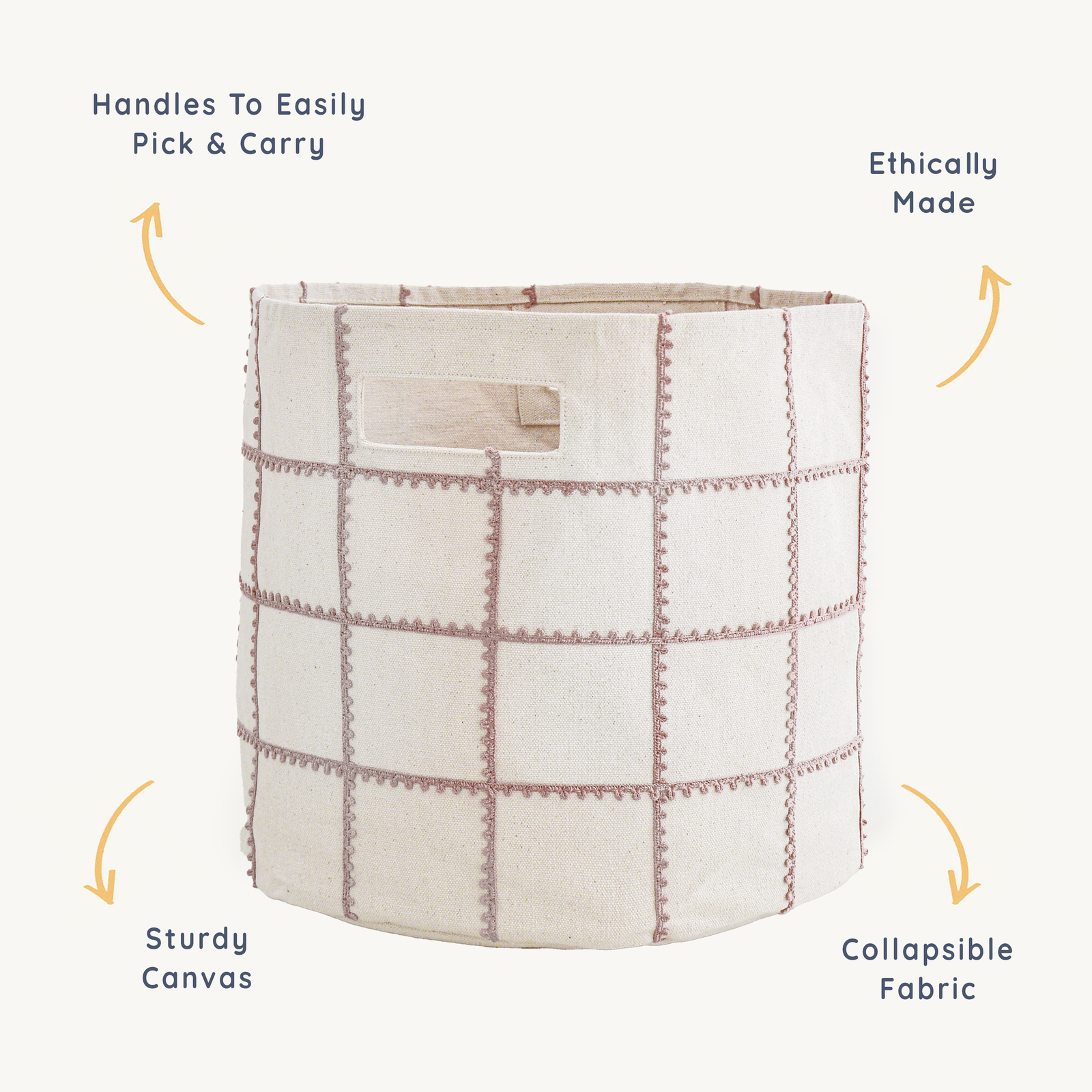 Lace Mesh Storage Basket - Pecan