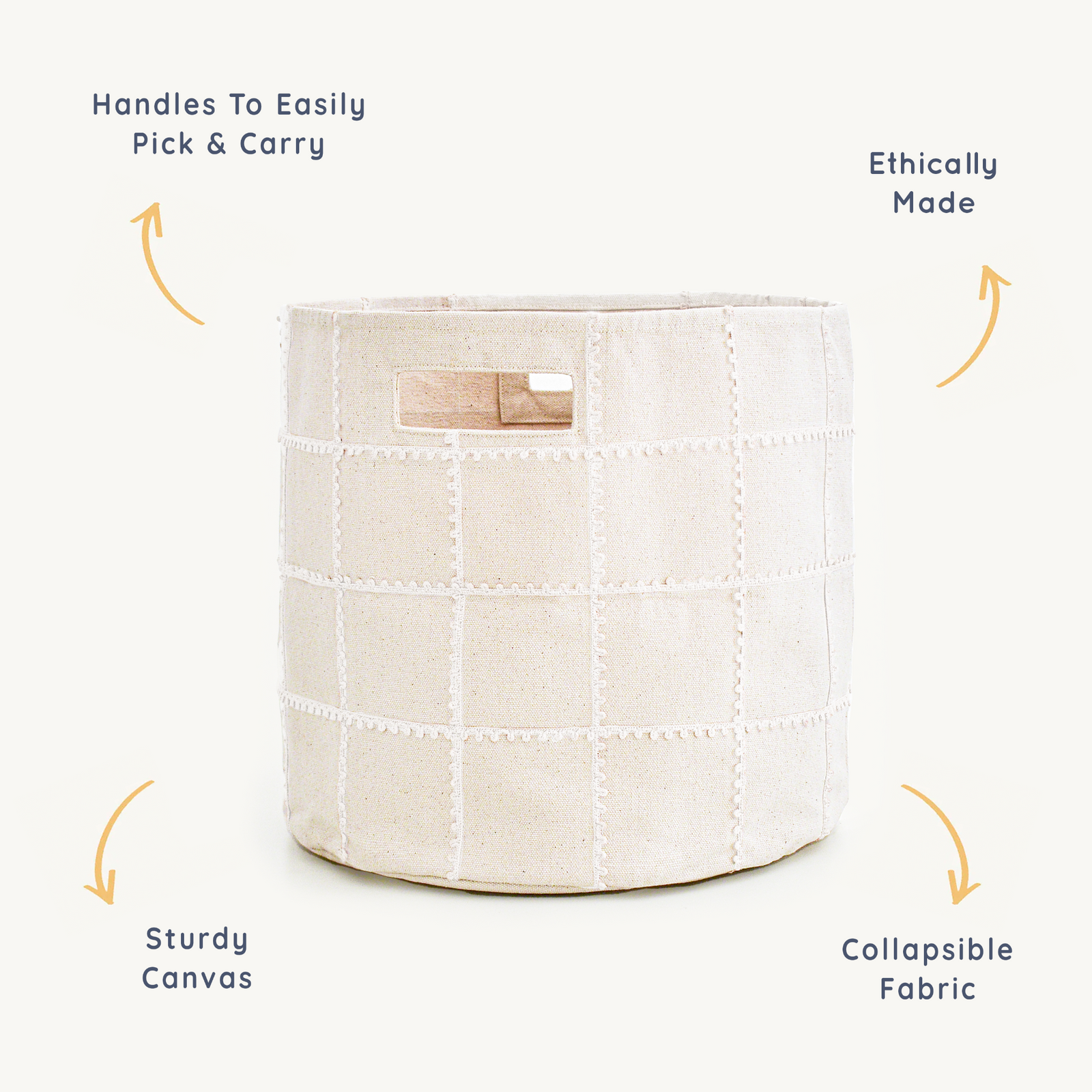 Lace Mesh Storage Basket - Ivory