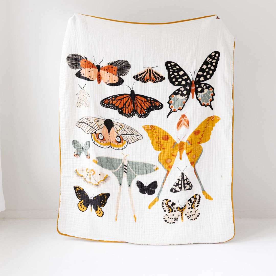 Large Butterfly Collector Throw Blanket