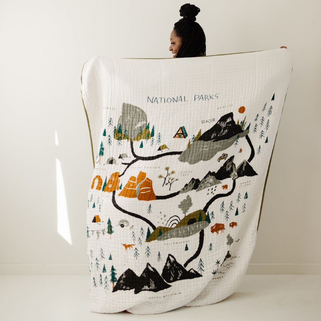 Large National Parks Throw Blanket