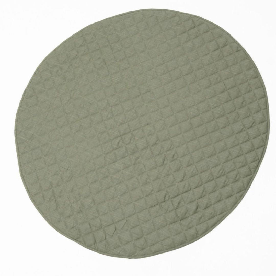 Round Linen Baby Play Mat