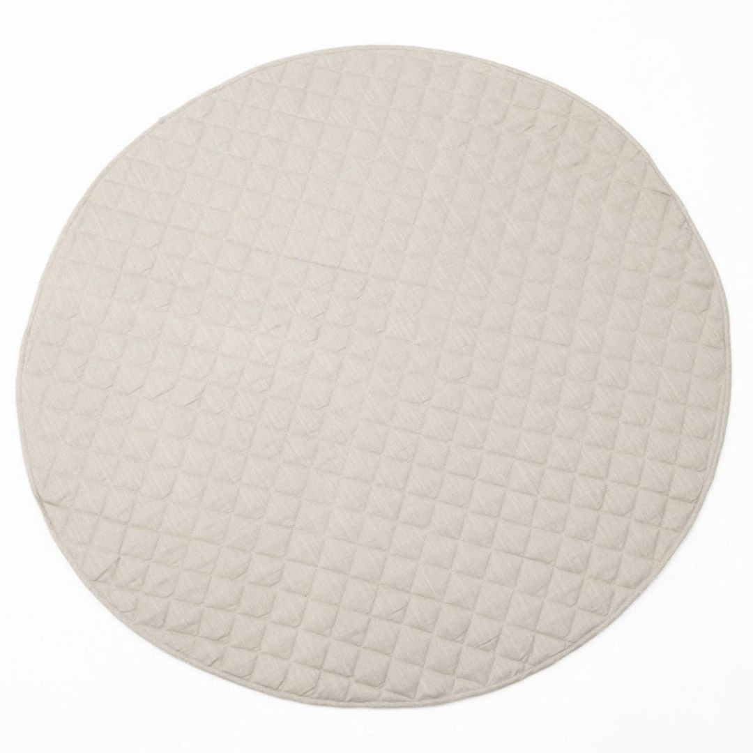 Round Linen Baby Play Mat