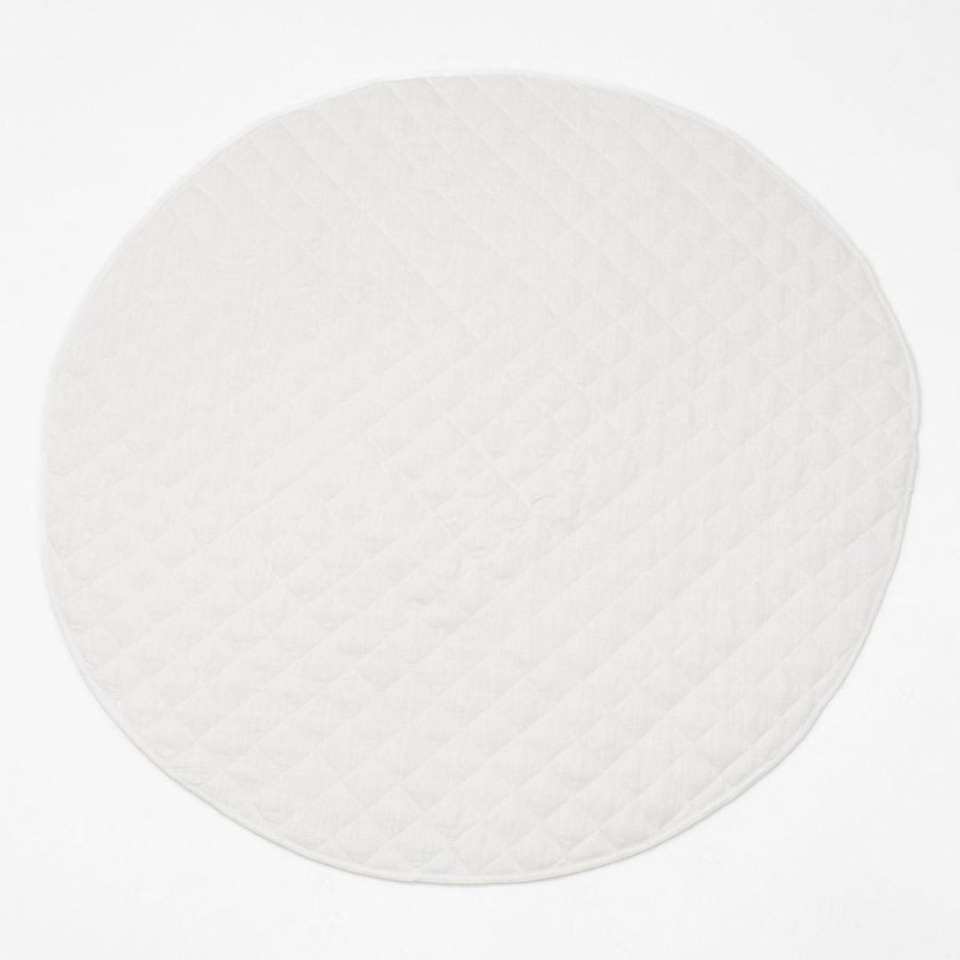 Round Linen Baby Play Mat