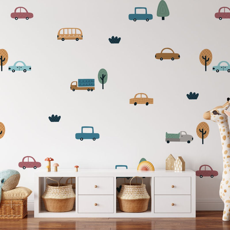 City Cars Wall Decal Set