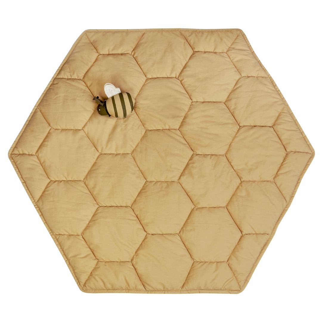 Honeycomb Play Mat with Bee Rattle
