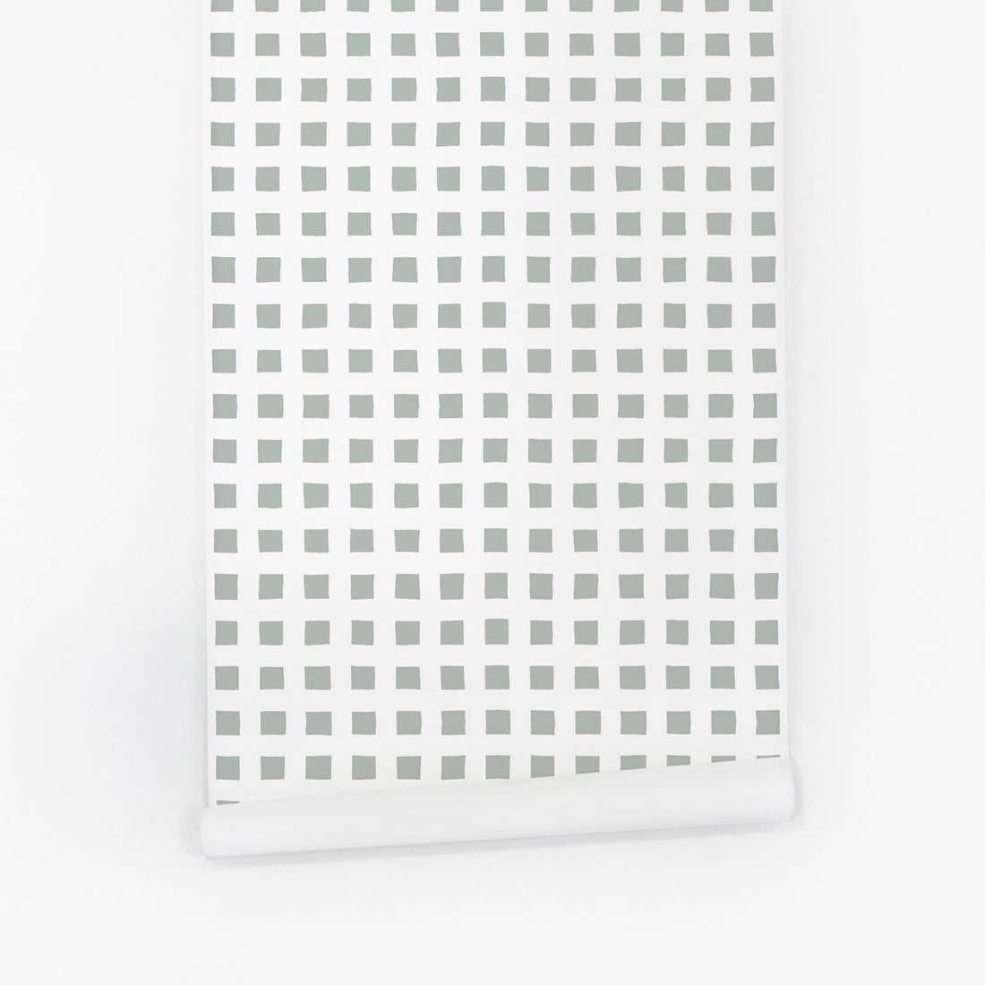 Modern Sage Green Plaid Wallpaper