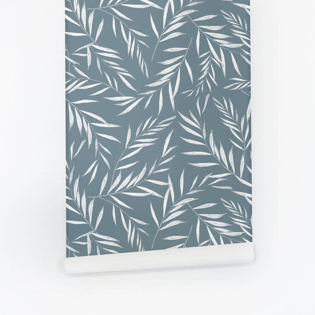 Dark Windy Blue Foliage Wallpaper