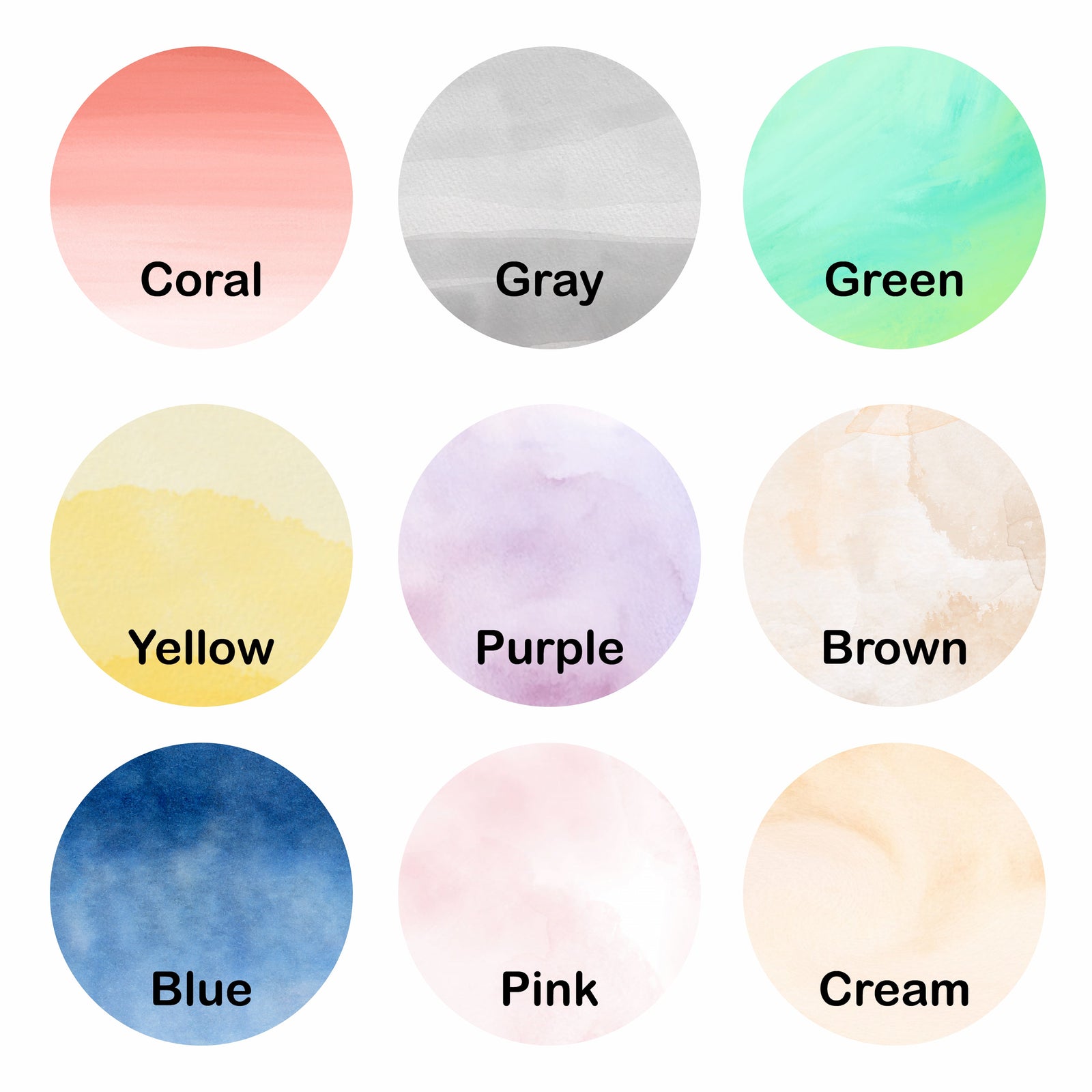 Large Watercolor Circle Wall Decal