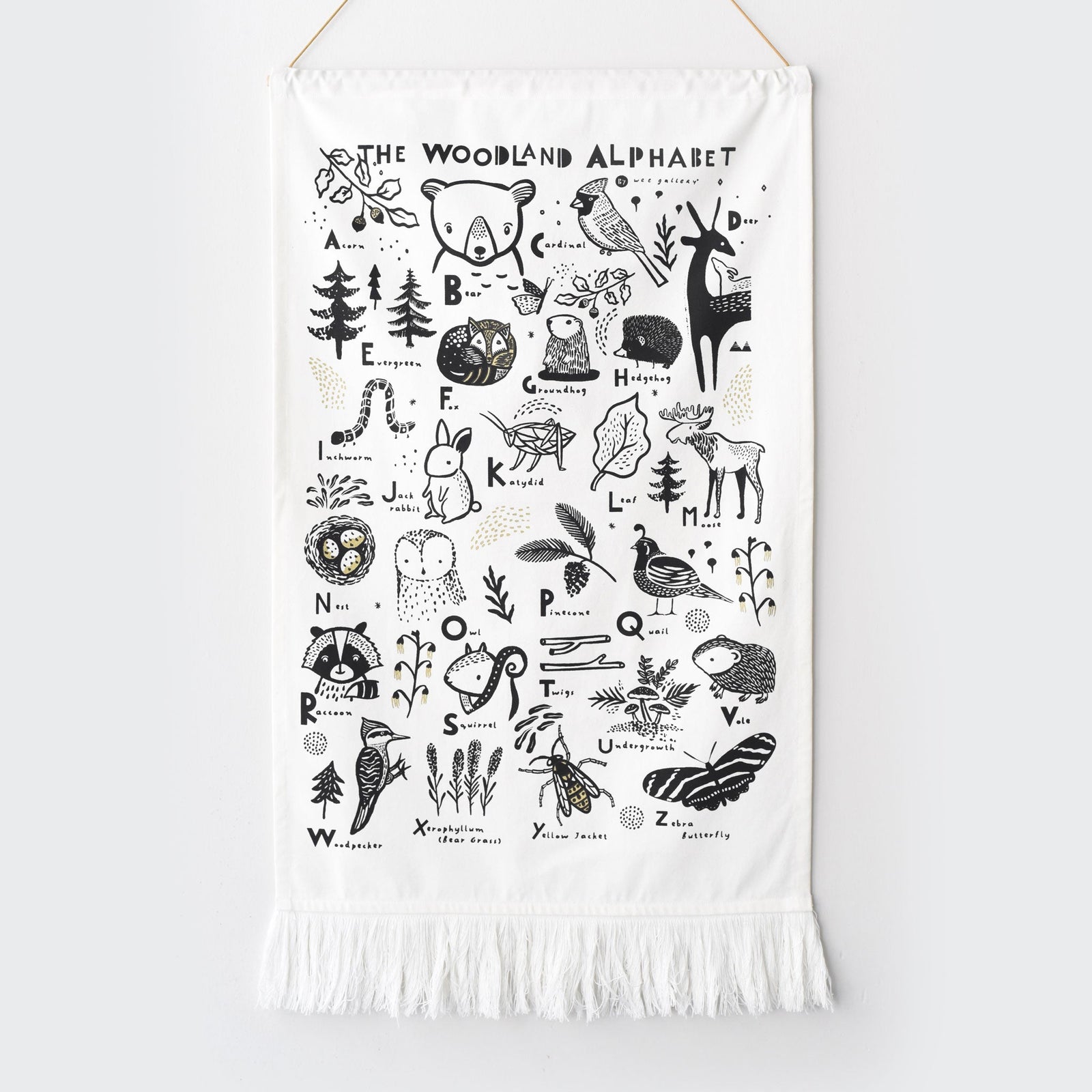Woodland Alphabet Wall Tapestry