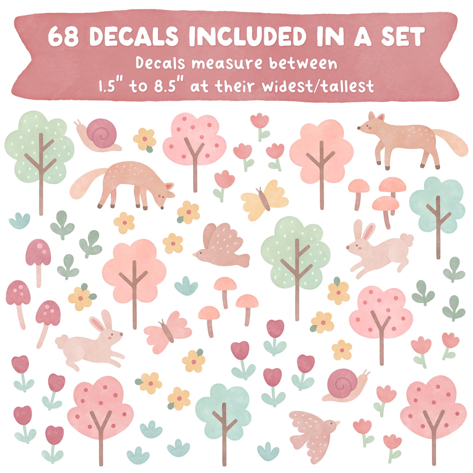 Woodland Storybook Fabric Wall Decals