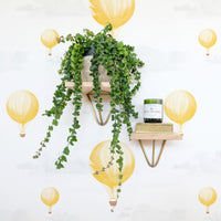Yellow Vintage Hot Air Balloon Wallpaper
