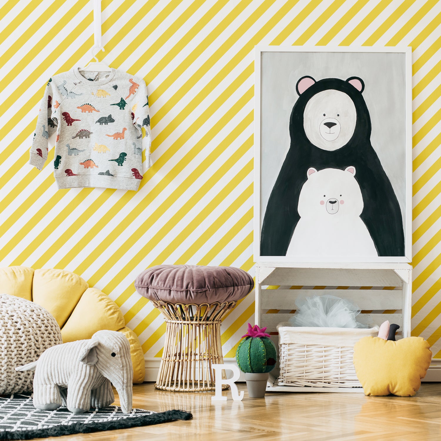 Yellow Stripes Wallpaper