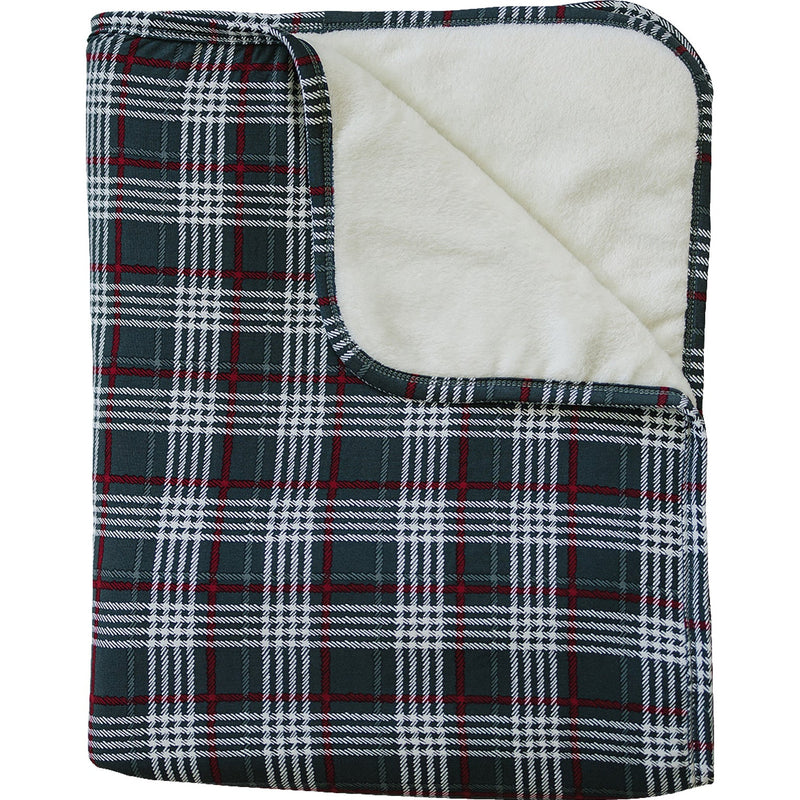 Green Plaid Bamboo Fleece Quilt