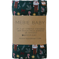 Green Nutcracker Stretch Swaddle Blanket