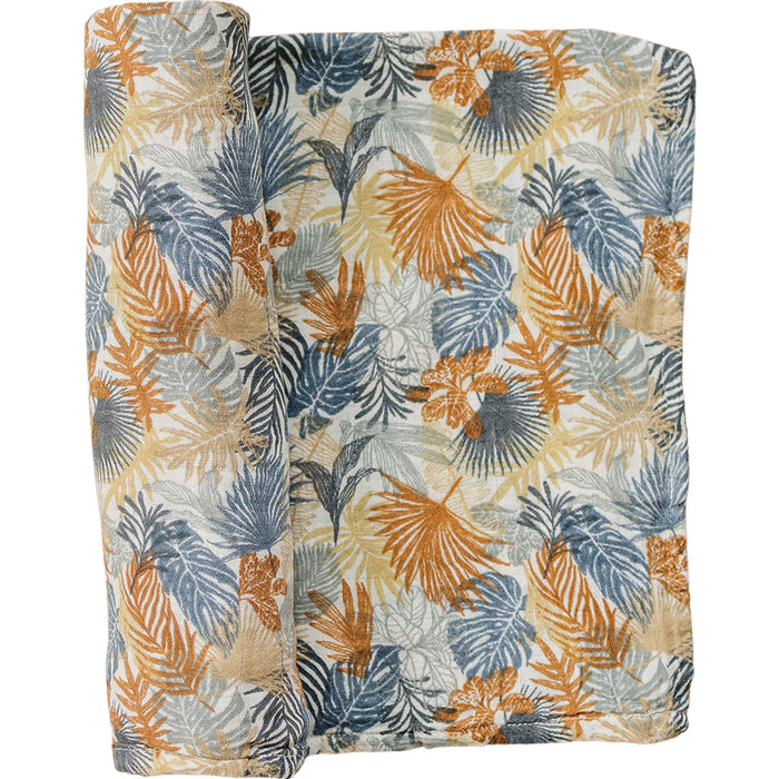 Paradise Palms Muslin Swaddle Blanket