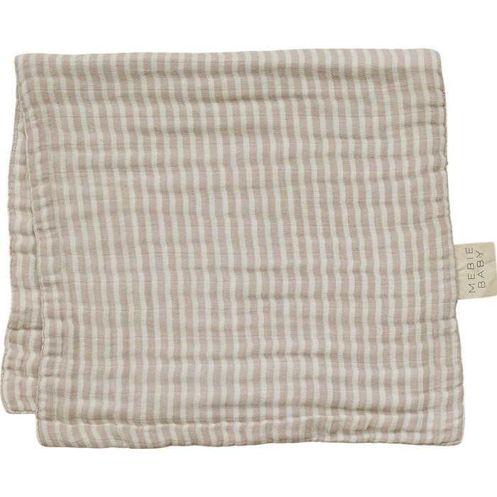 Taupe Stripe Burp Cloth